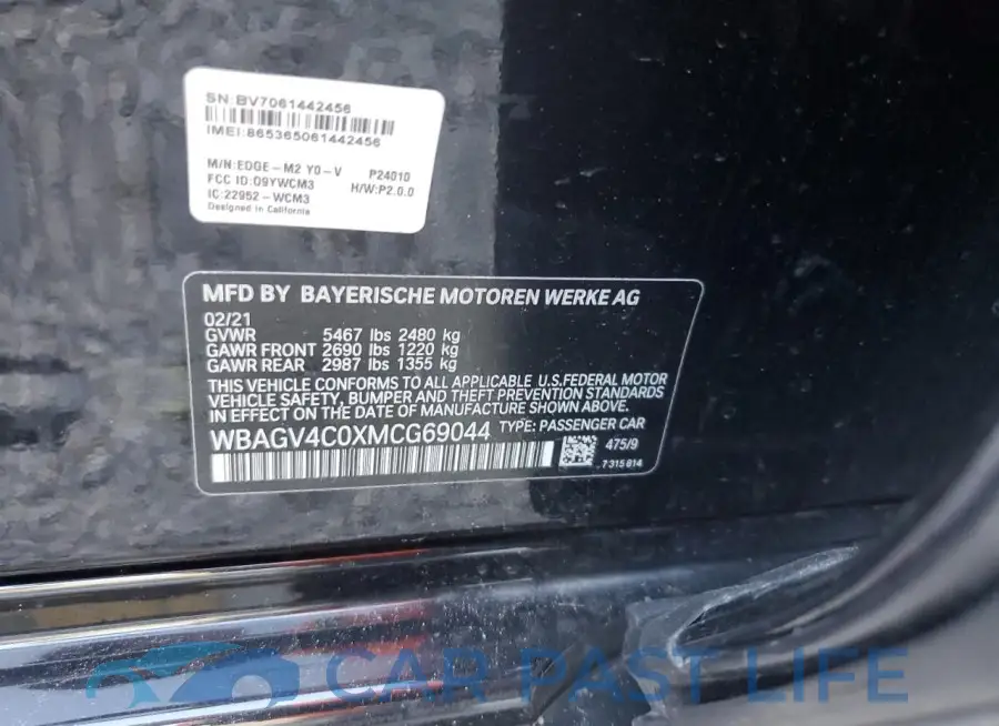 WBAGV4C0XMCG69044# 12