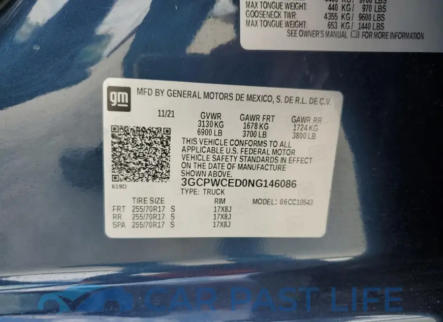 3GCPWCED0NG146086# 13