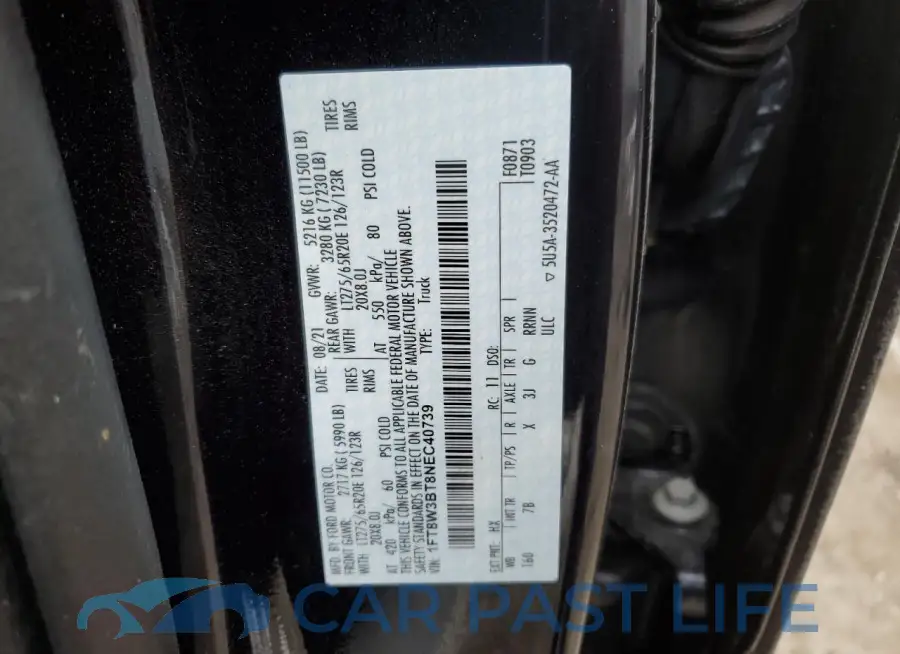 1FT8W3BT8NEC40739# 12