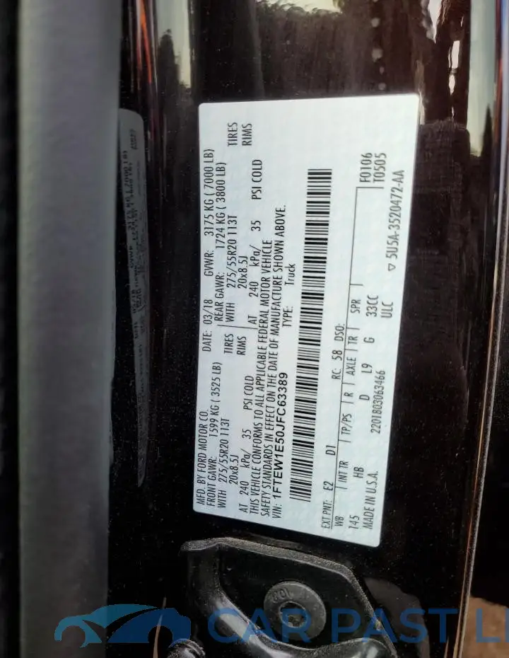 1FTEW1E50JFC63389# 14