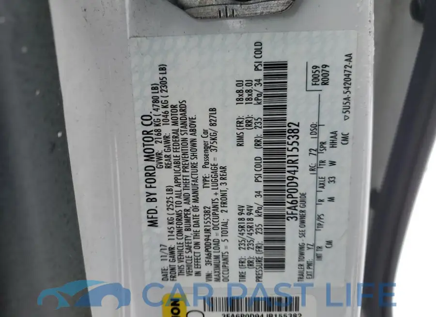 3FA6P0D94JR155382# 13
