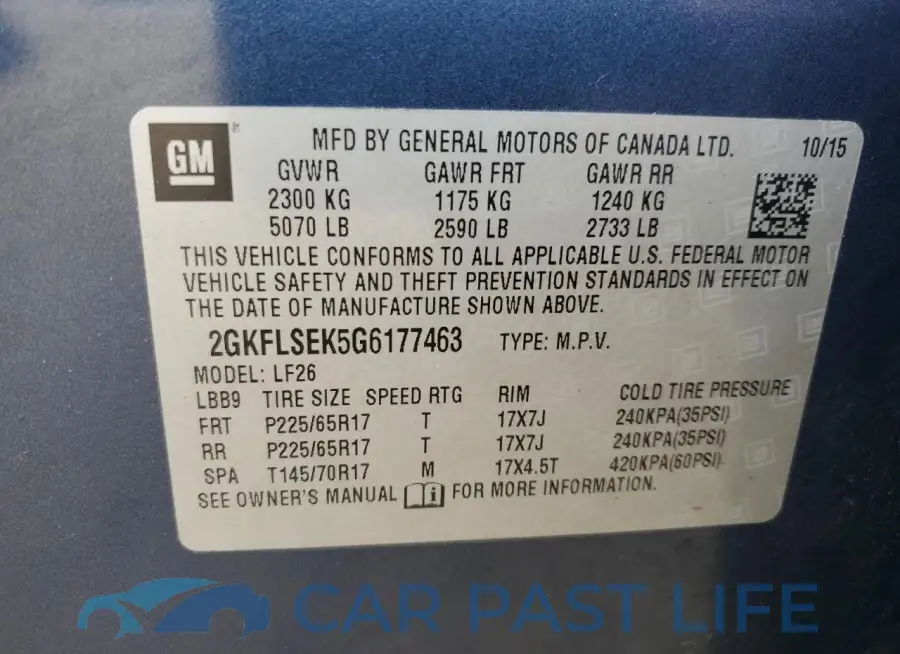 2GKFLSEK5G6177463# 13