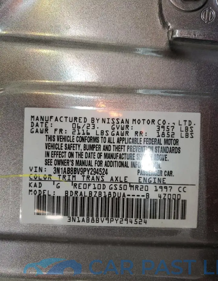 3N1AB8BV9PY294524# 12