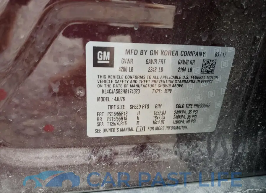 KL4CJASB2HB174323# 13