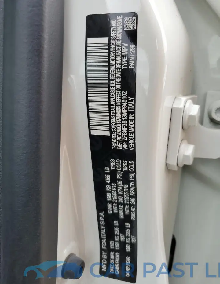 ZFBNF3B13MP945102# 12