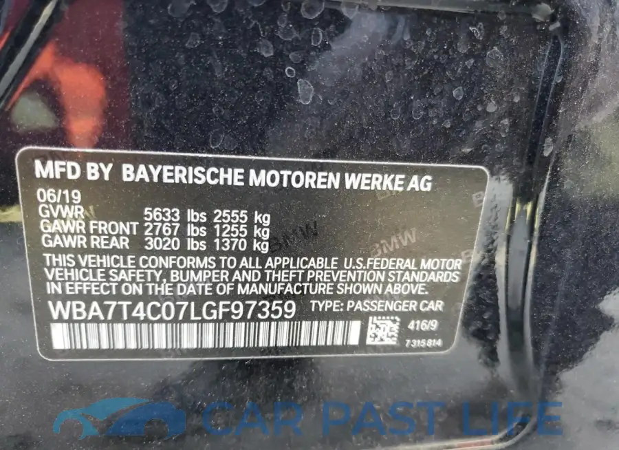 WBA7T4C07LGF97359# 12