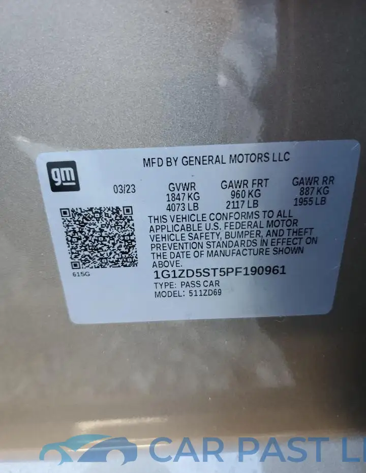 1G1ZD5ST5PF190961# 12