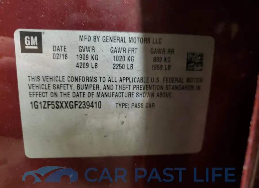 1G1ZF5SXXGF239410# 13