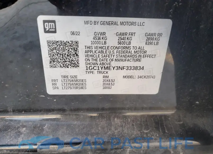 1GC1YMEY3NF333834# 13