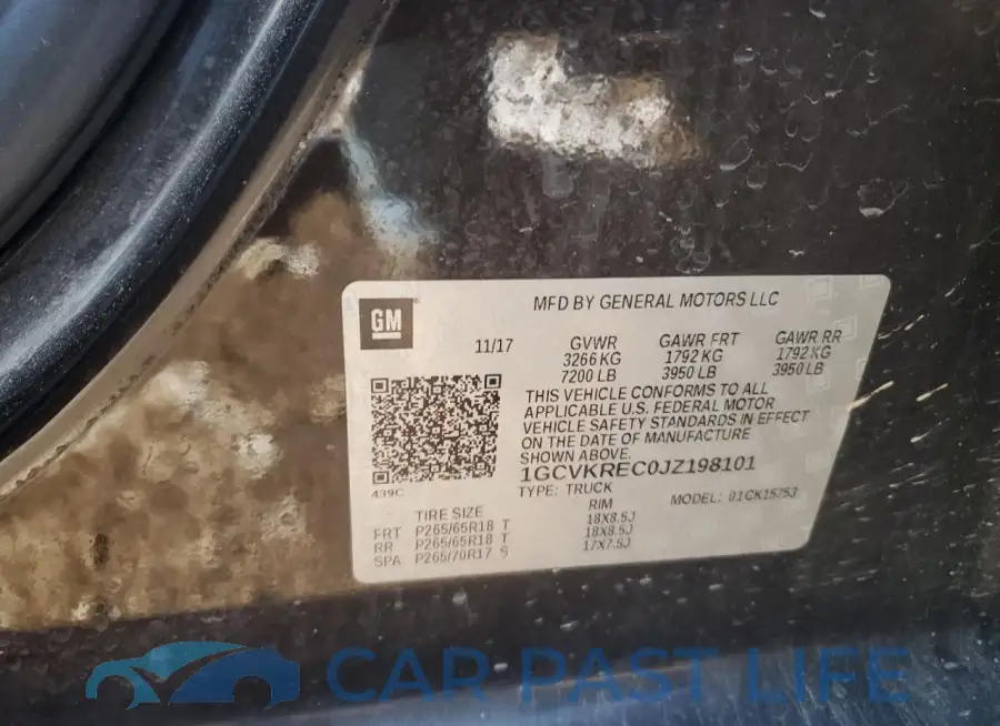 1GCVKREC0JZ198101# 12