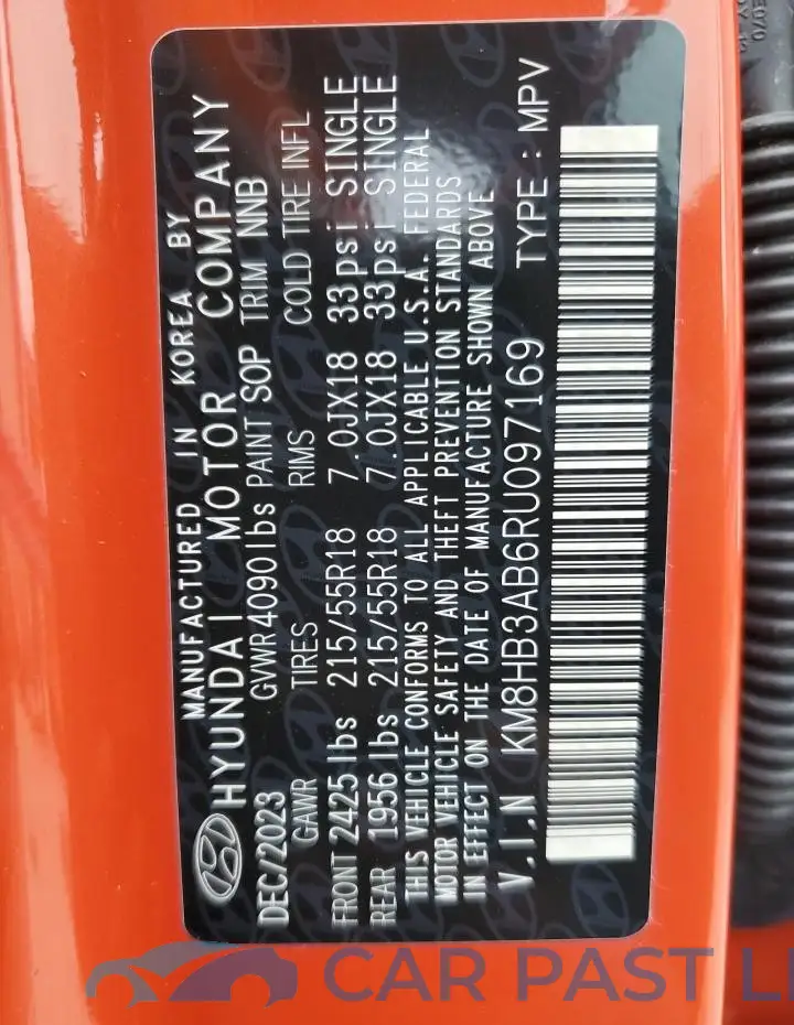 KM8HB3AB6RU097169# 14