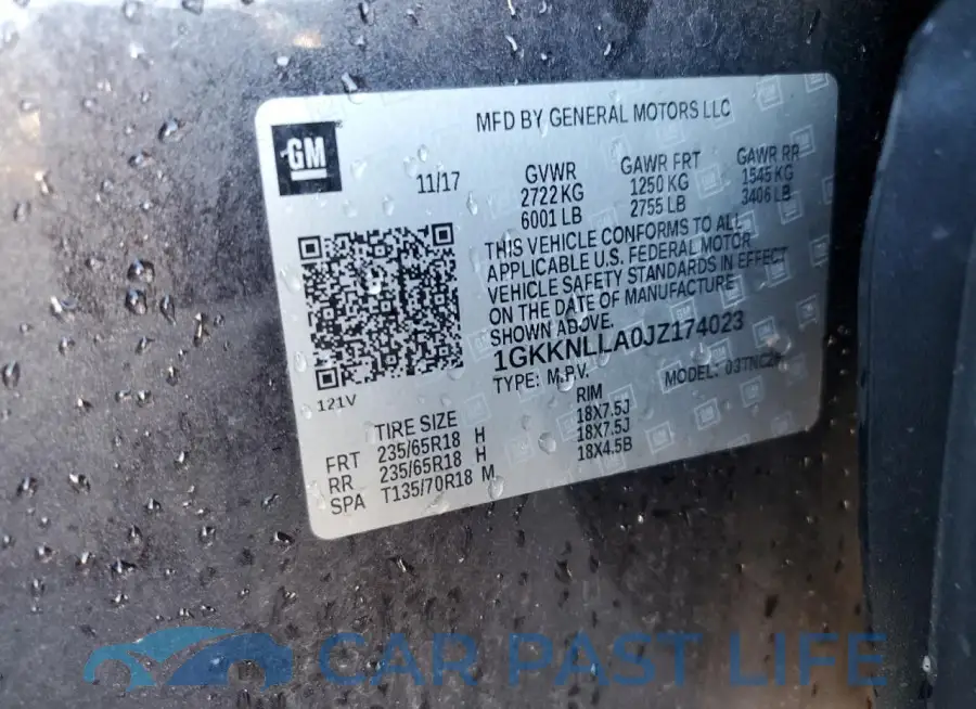 1GKKNLLA0JZ174023# 14