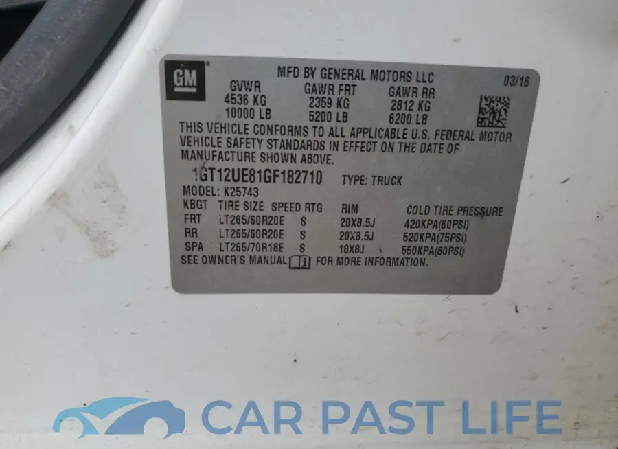 1GT12UE81GF182710# 12