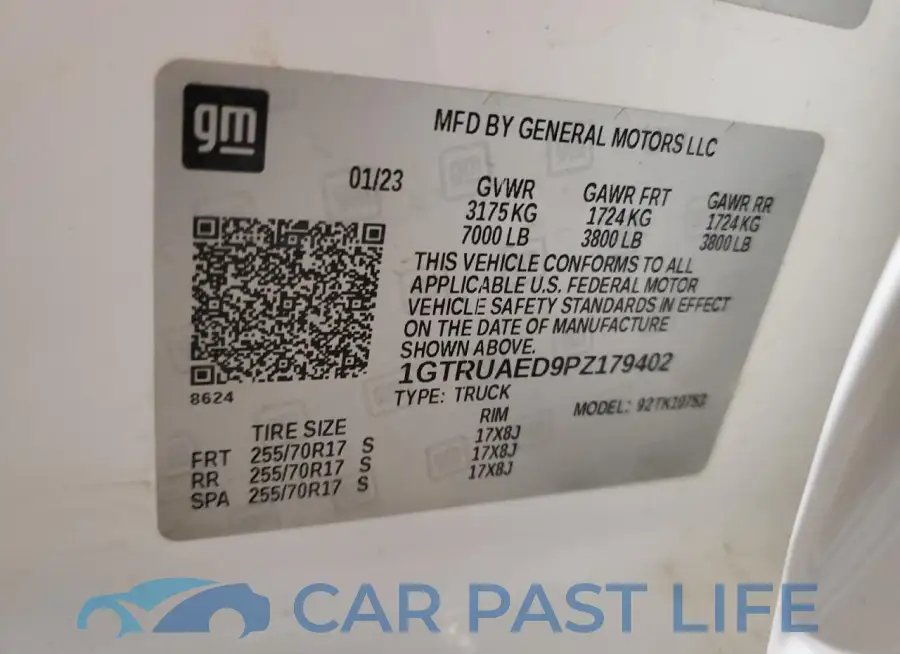 1GTRUAED9PZ179402# 13