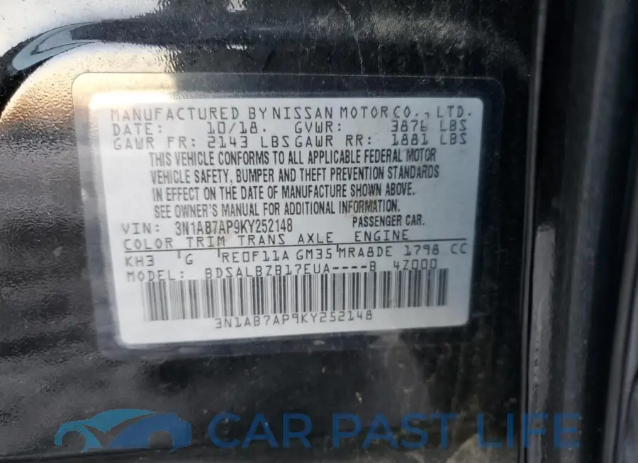 3N1AB7AP9KY252148# 12
