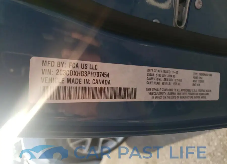2C3CDXHG3PH707454# 12
