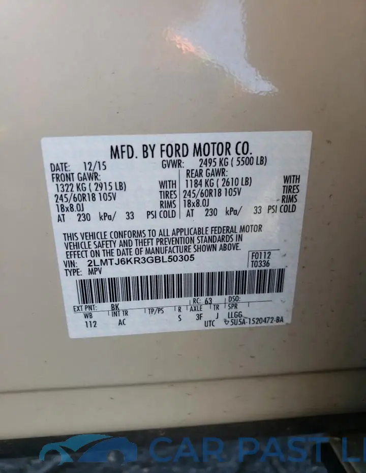 2LMTJ6KR3GBL50305# 13
