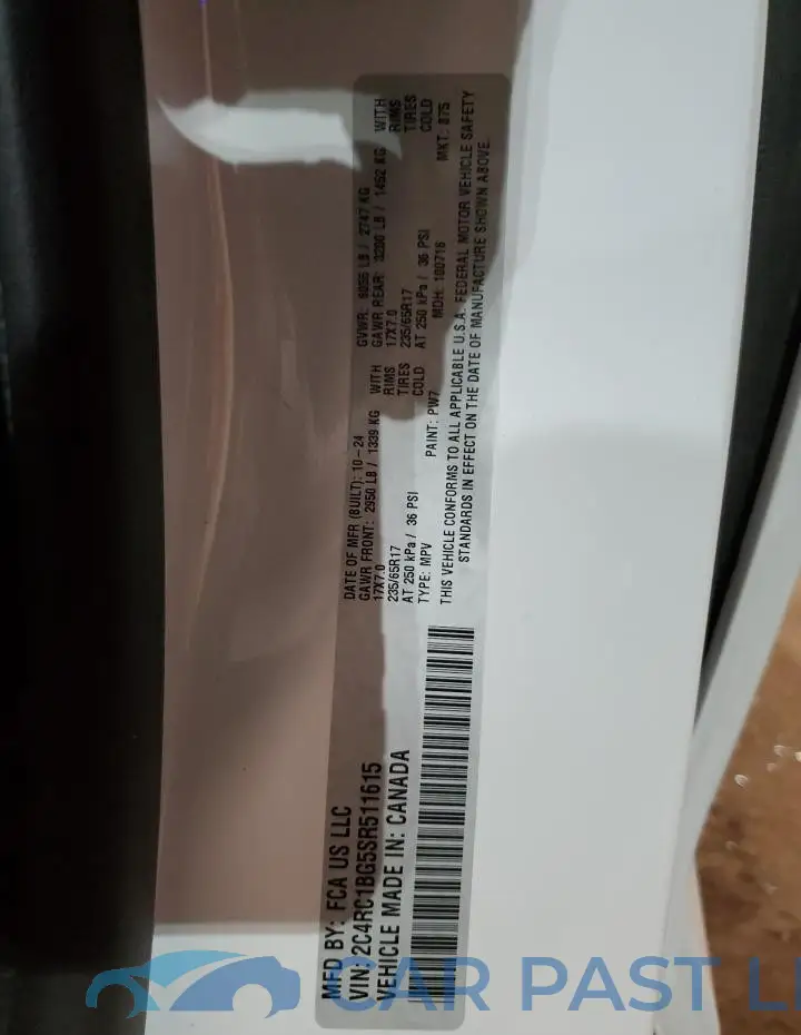 2C4RC1BG5SR511615# 13