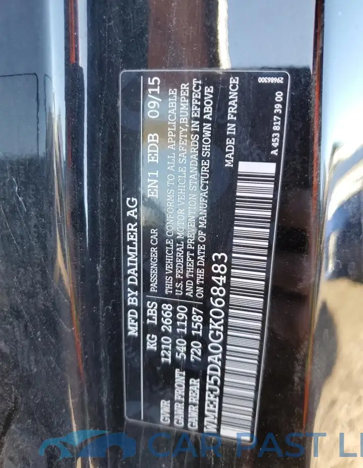 WMEFJ5DA0GK068483# 12