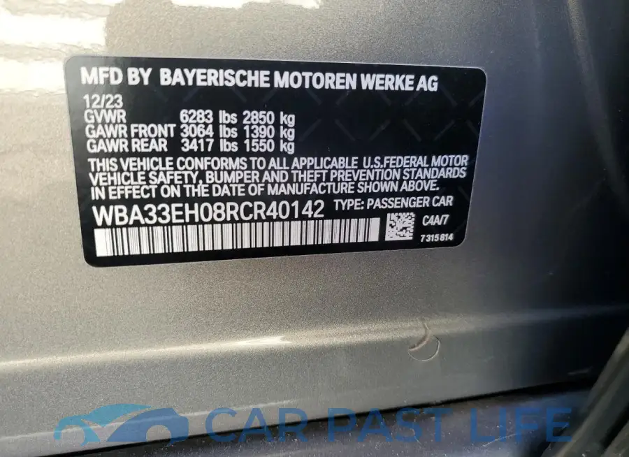 WBA33EH08RCR40142# 13