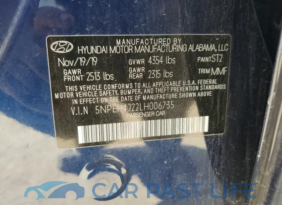 5NPEH4J22LH006735# 12