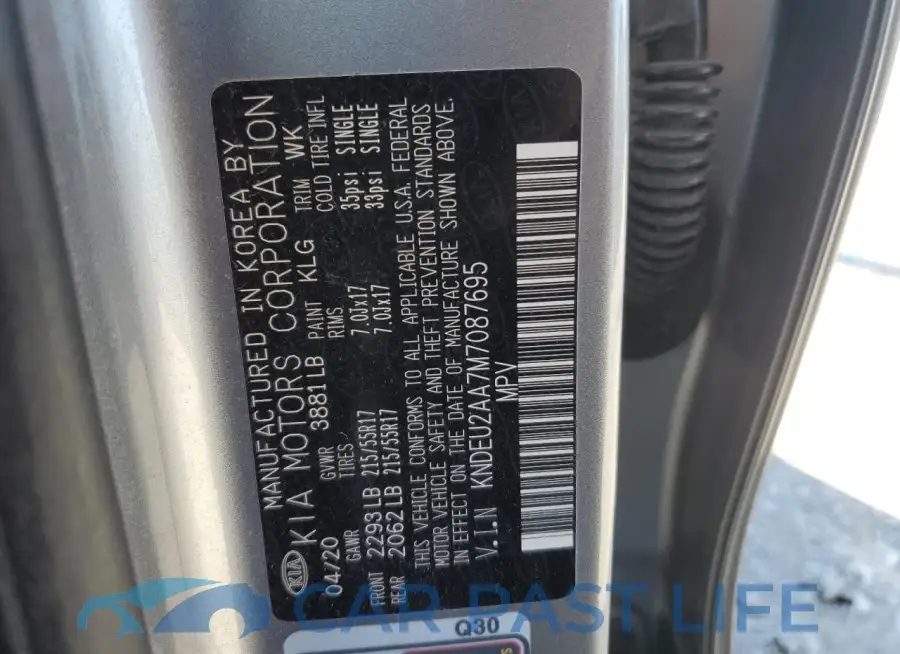 KNDEU2AA7M7087695# 13