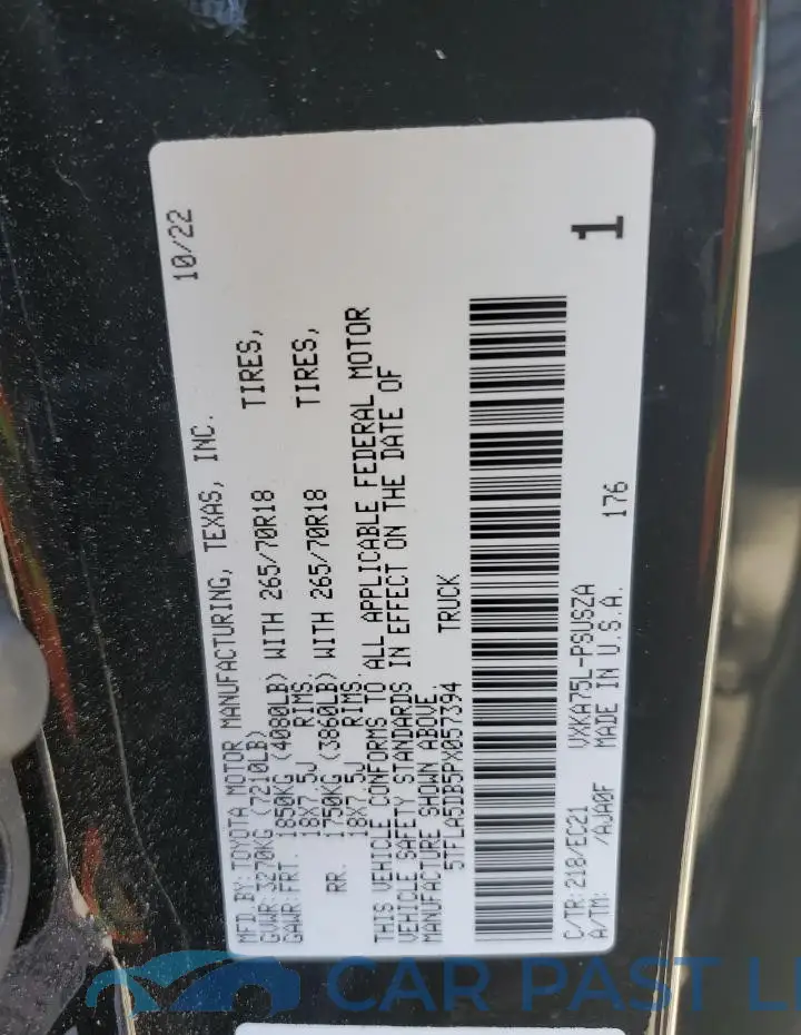 5TFLA5DB5PX057394# 12