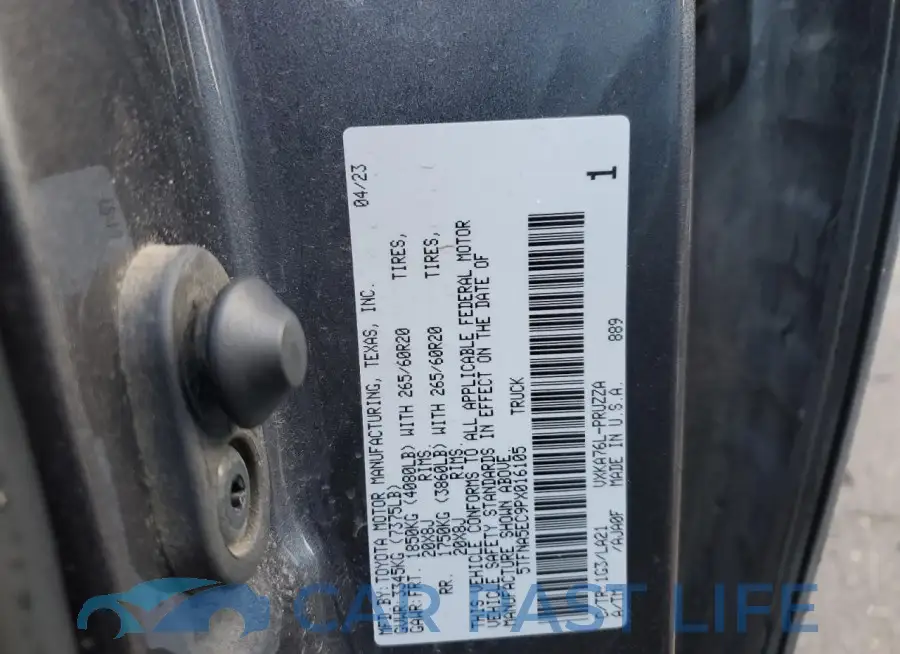 5TFNA5EC9PX016105# 12