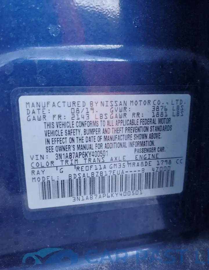 3N1AB7AP6KY400501# 13
