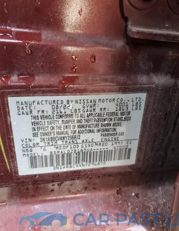 3N1AB8CV4NY296872# 13