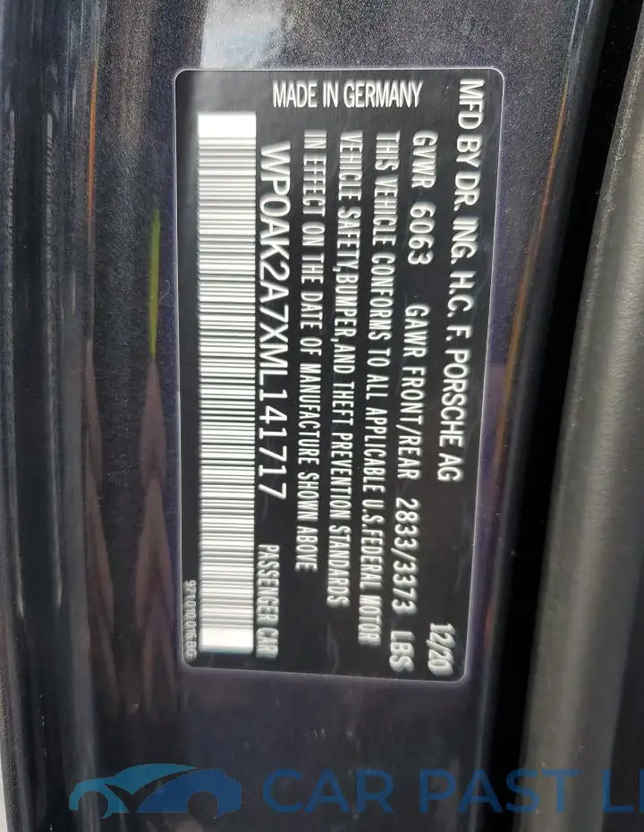 WP0AK2A7XML141717# 12