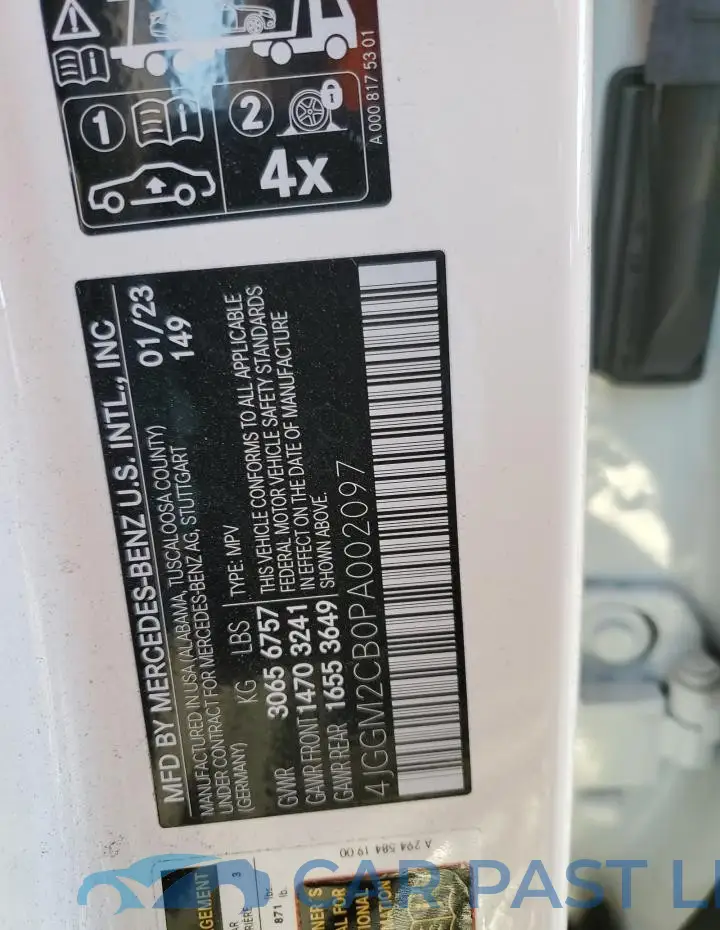 4JGGM2CB0PA002097# 13