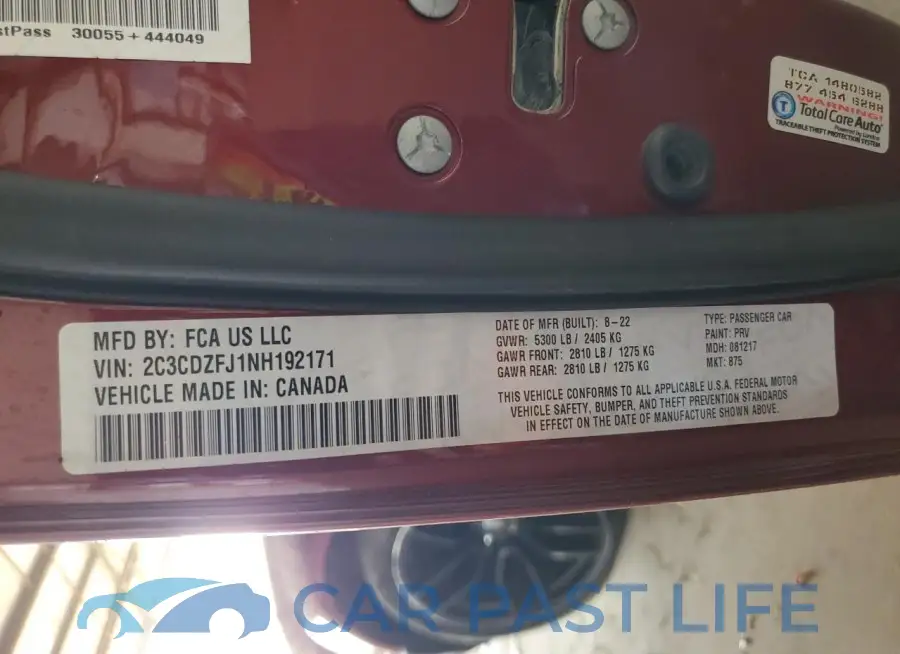 2C3CDZFJ1NH192171# 12