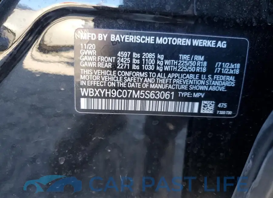 WBXYH9C07M5S63061# 12