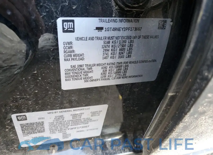 1GT49NEY3PF173067# 12
