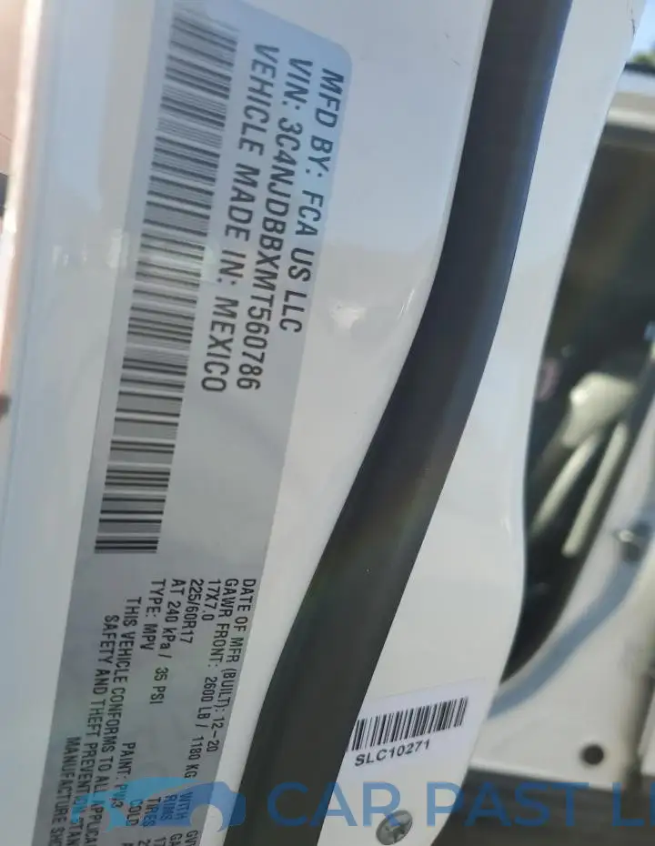 3C4NJDBBXMT560786# 12