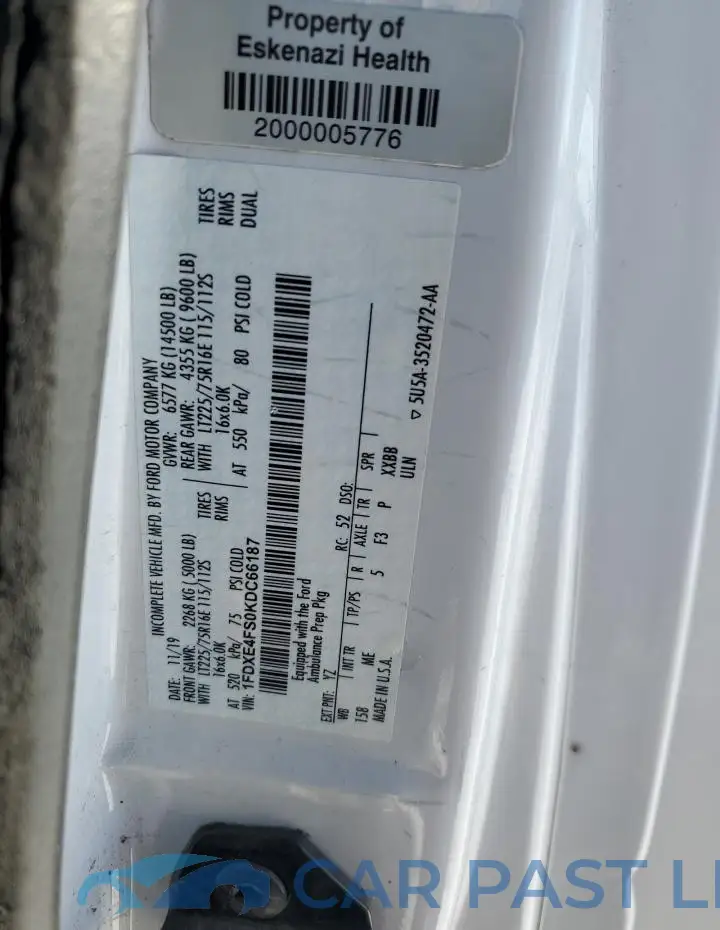 1FDXE4FS0KDC66187# 12