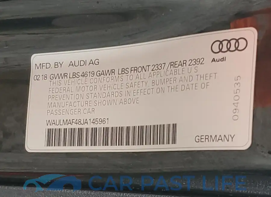 WAULMAF48JA145961# 13