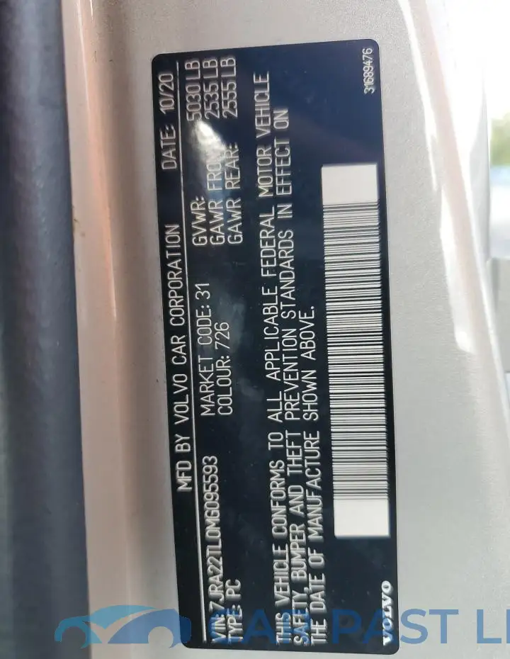 7JRA22TL0MG095593# 12