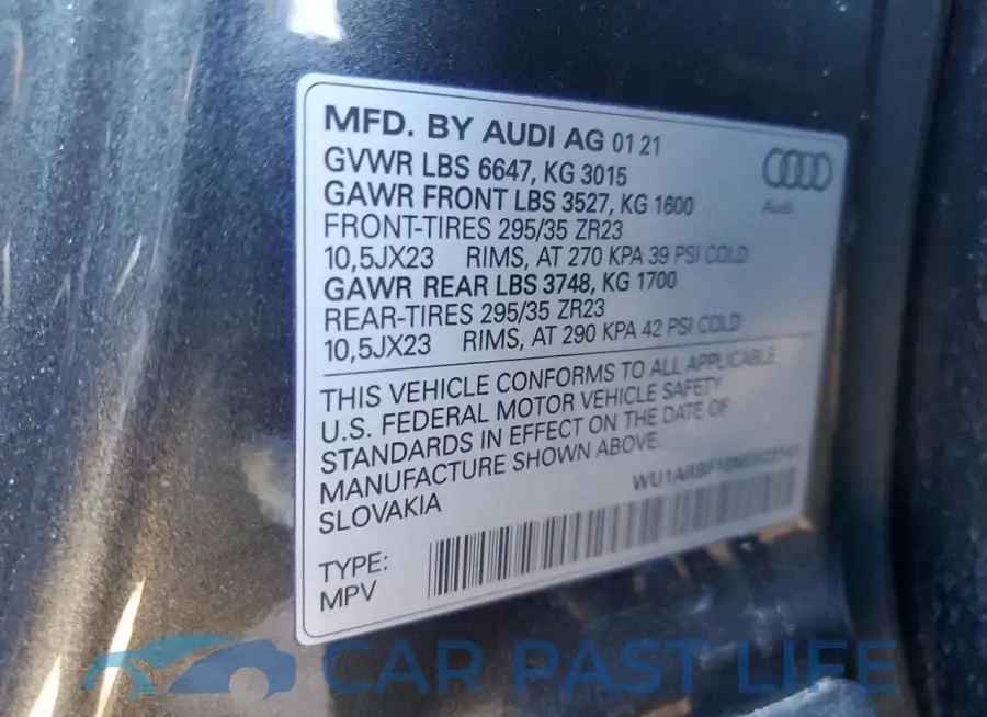 WU1ARBF10MD023141# 14