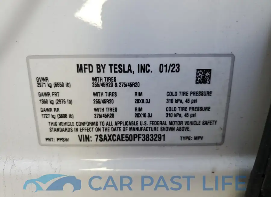 7SAXCAE50PF383291# 12