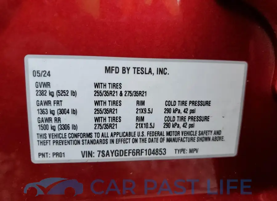 7SAYGDEF6RF104853# 13