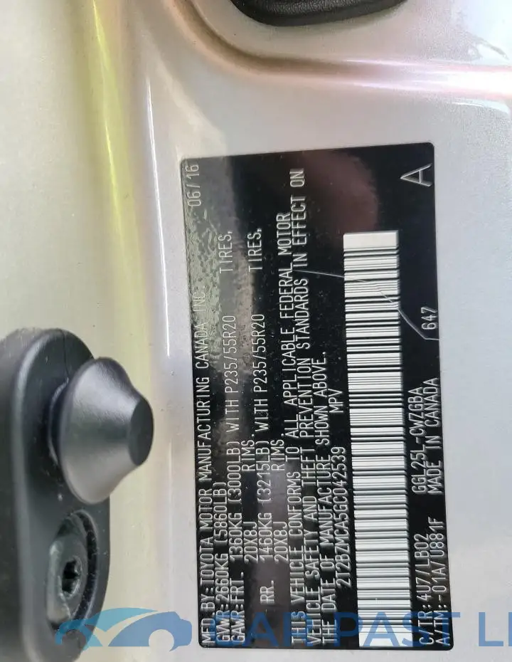 2T2BZMCA5GC042539# 13