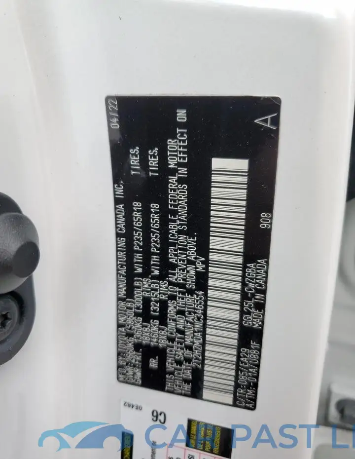 2T2HZMDA1NC346554# 13