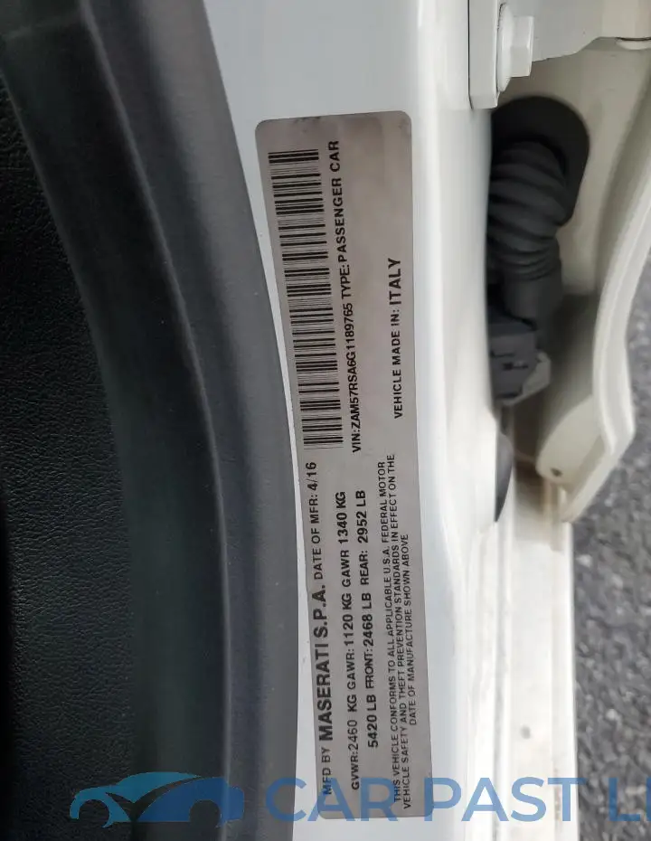 ZAM57RSA6G1189765# 12