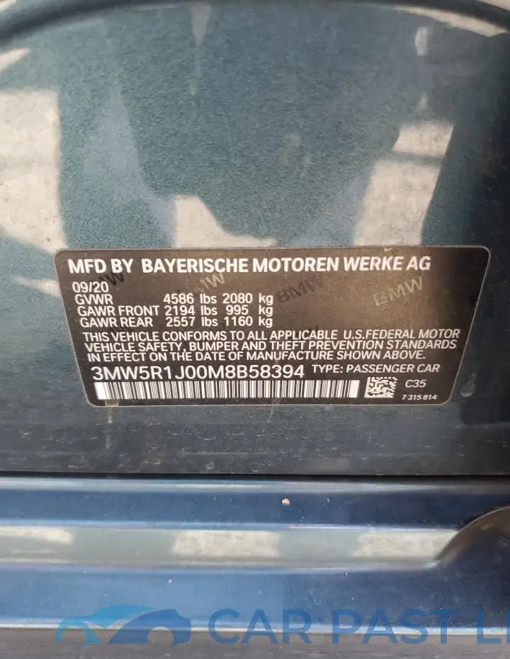 3MW5R1J00M8B58394# 12