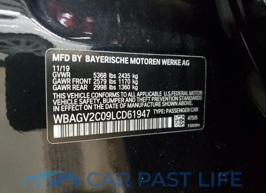 WBAGV2C09LCD61947# 12