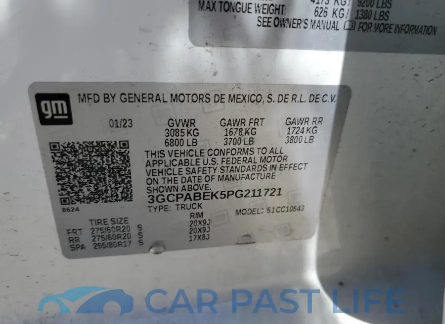 3GCPABEK5PG211721# 12