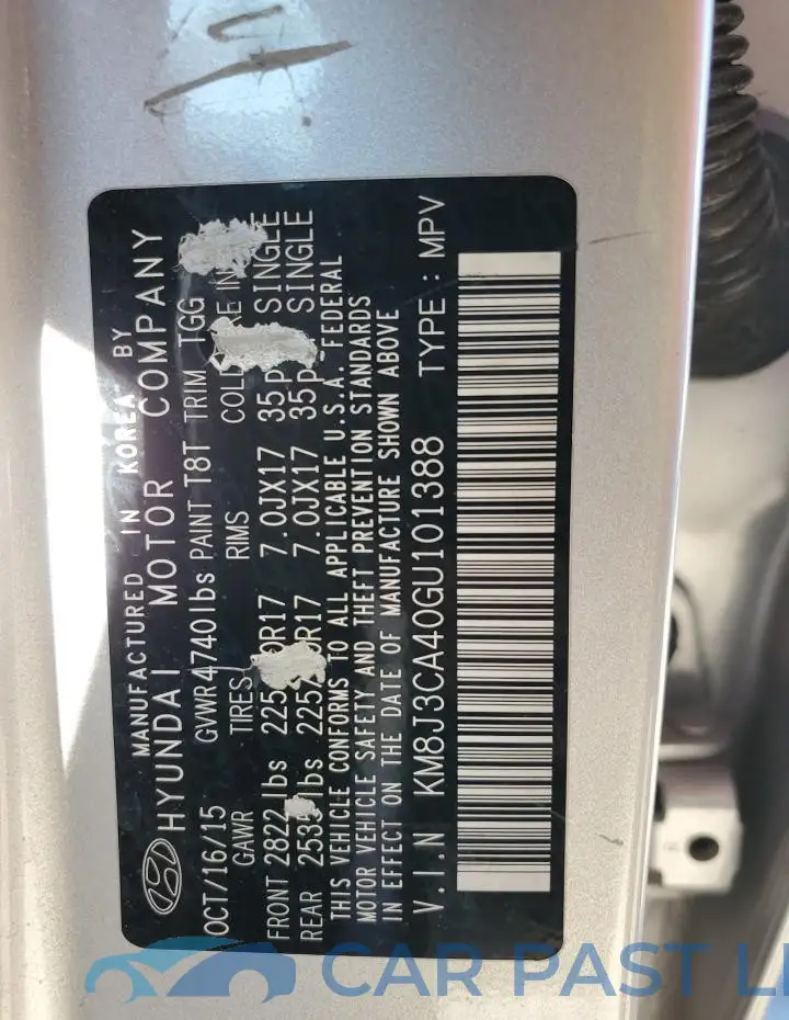 KM8J3CA40GU101388# 14