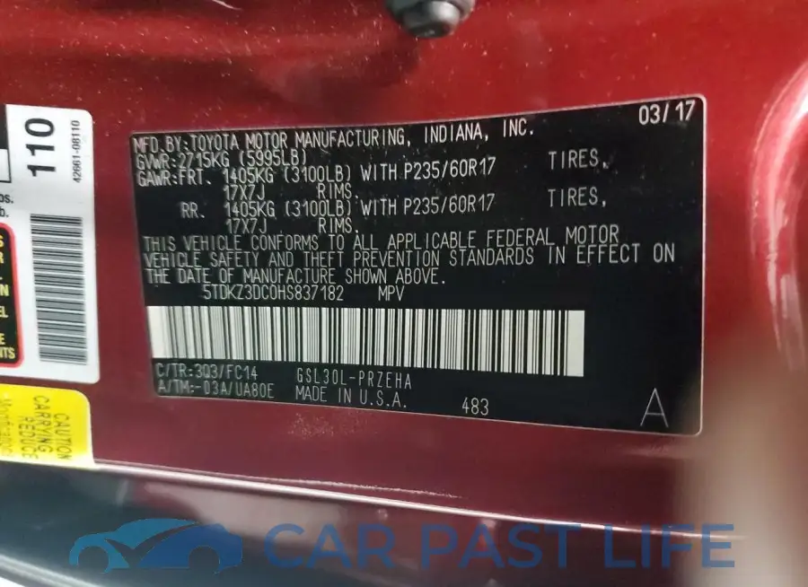 5TDKZ3DC0HS837182# 13